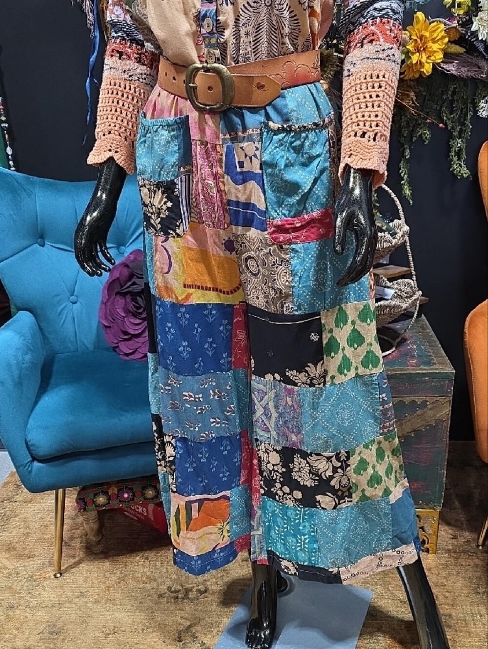 POL Colorful Boho Patchwork Jumper! - Picture 5 of 15